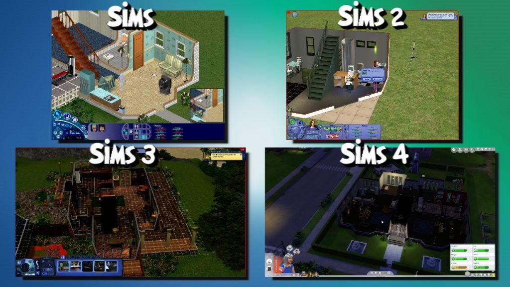 Sims vs Sims 2 vs Sims 3 vs Sims 4