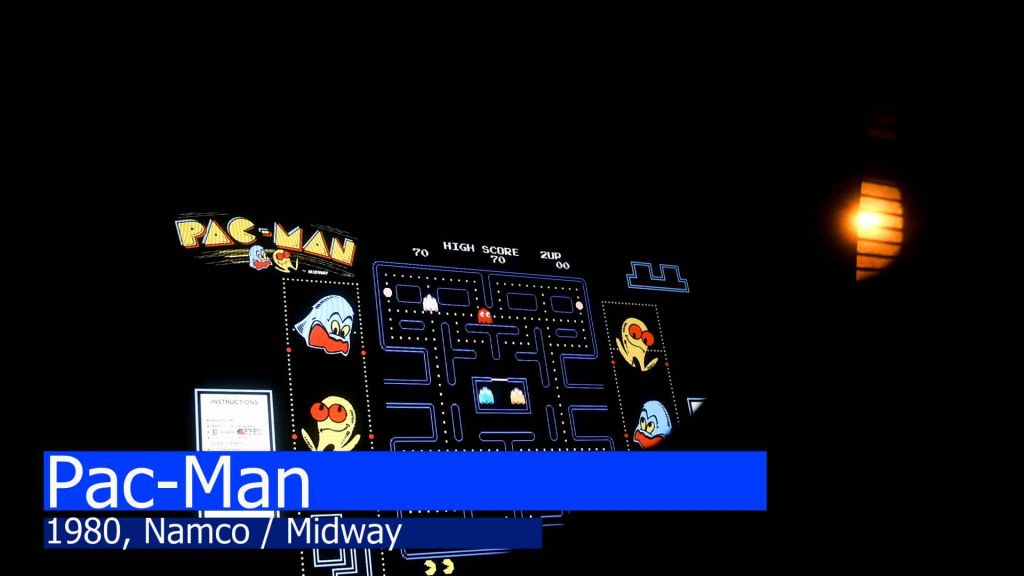 Pacman on an arcade screen