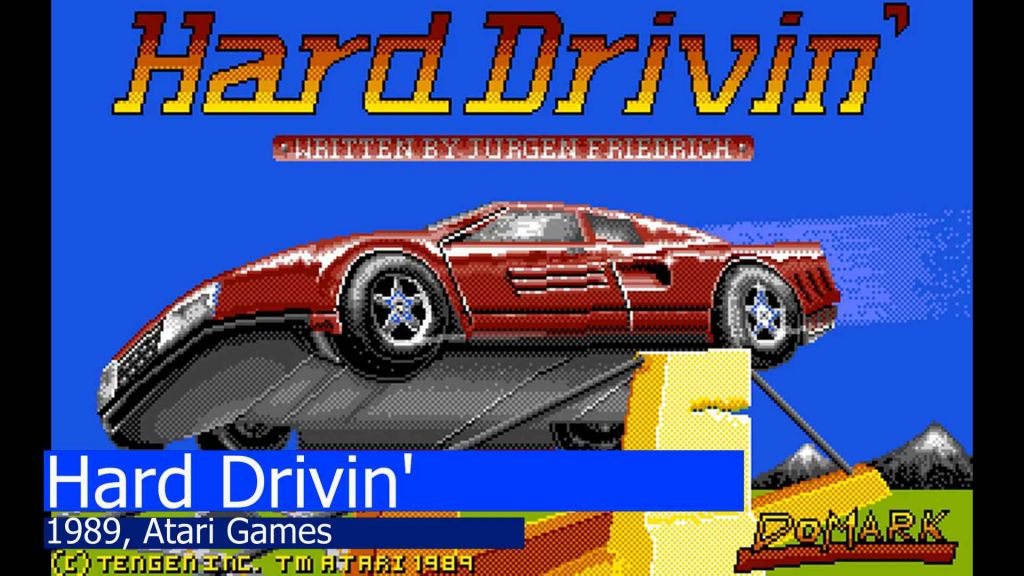 Hard Drivin' Amiga Title Screen