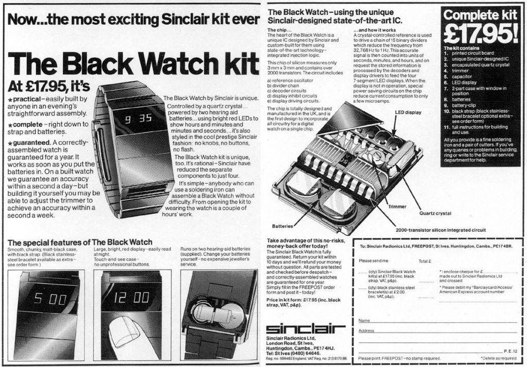 Sinclair Black Watch Advert