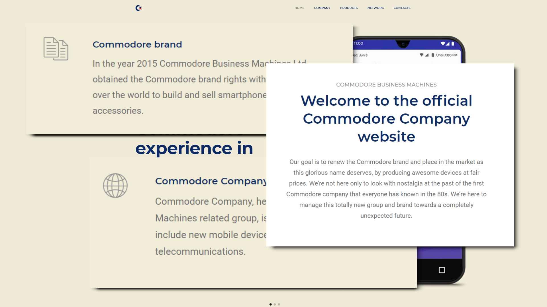 Excerpts from Commodore Business Machine's website