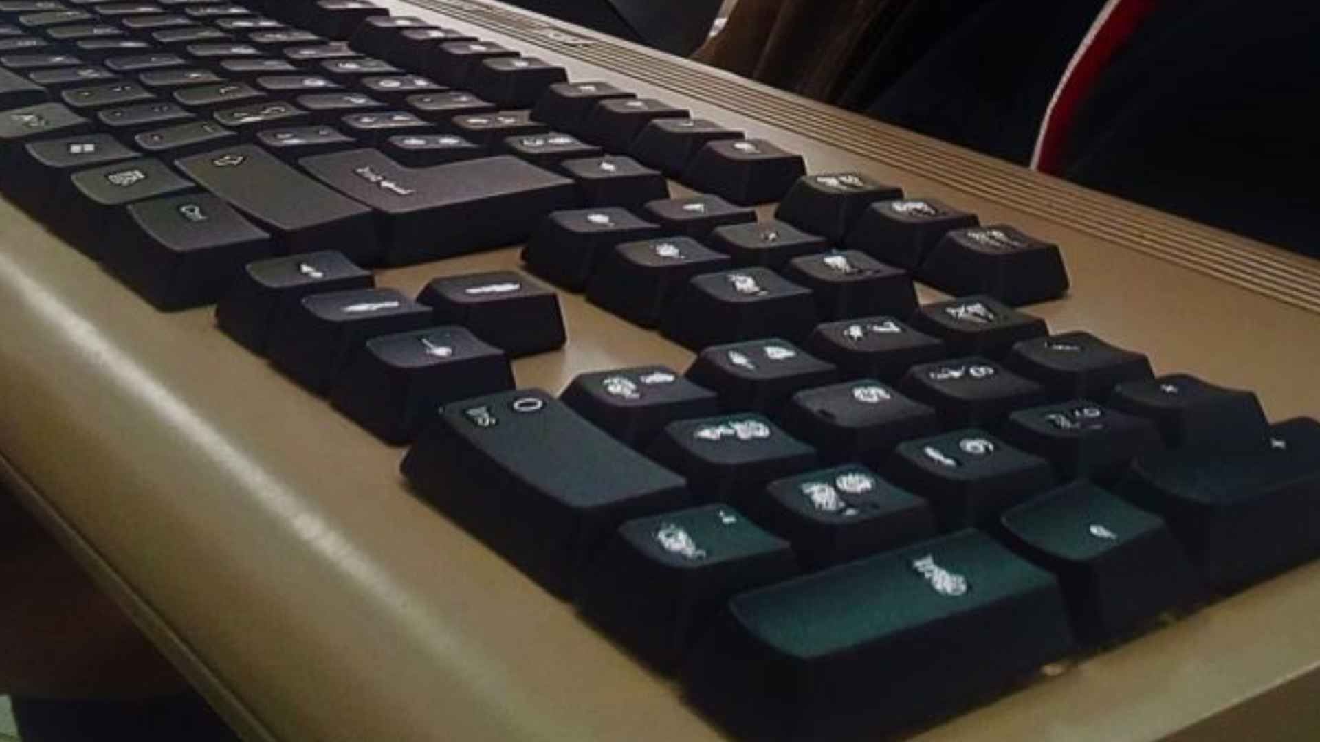 A close up of the GK64 keyboard