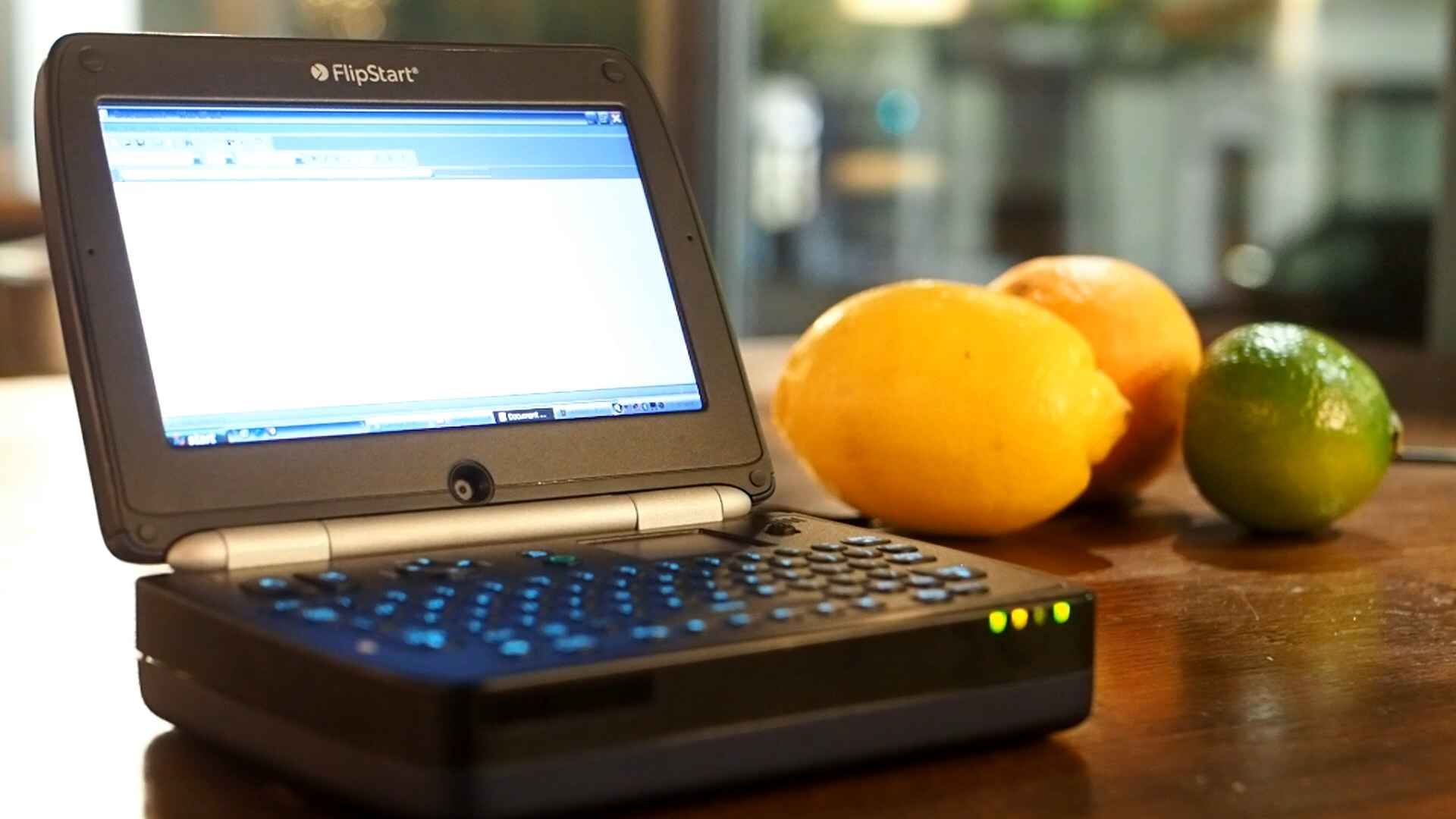 Vulcan Flipstart sitting next to some lemons and a lime