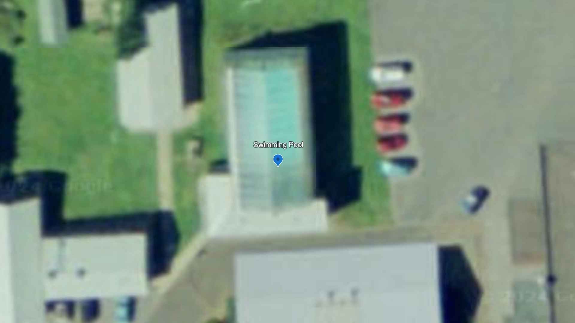 Top down view of Cromer High School Swimming Pool in 1999