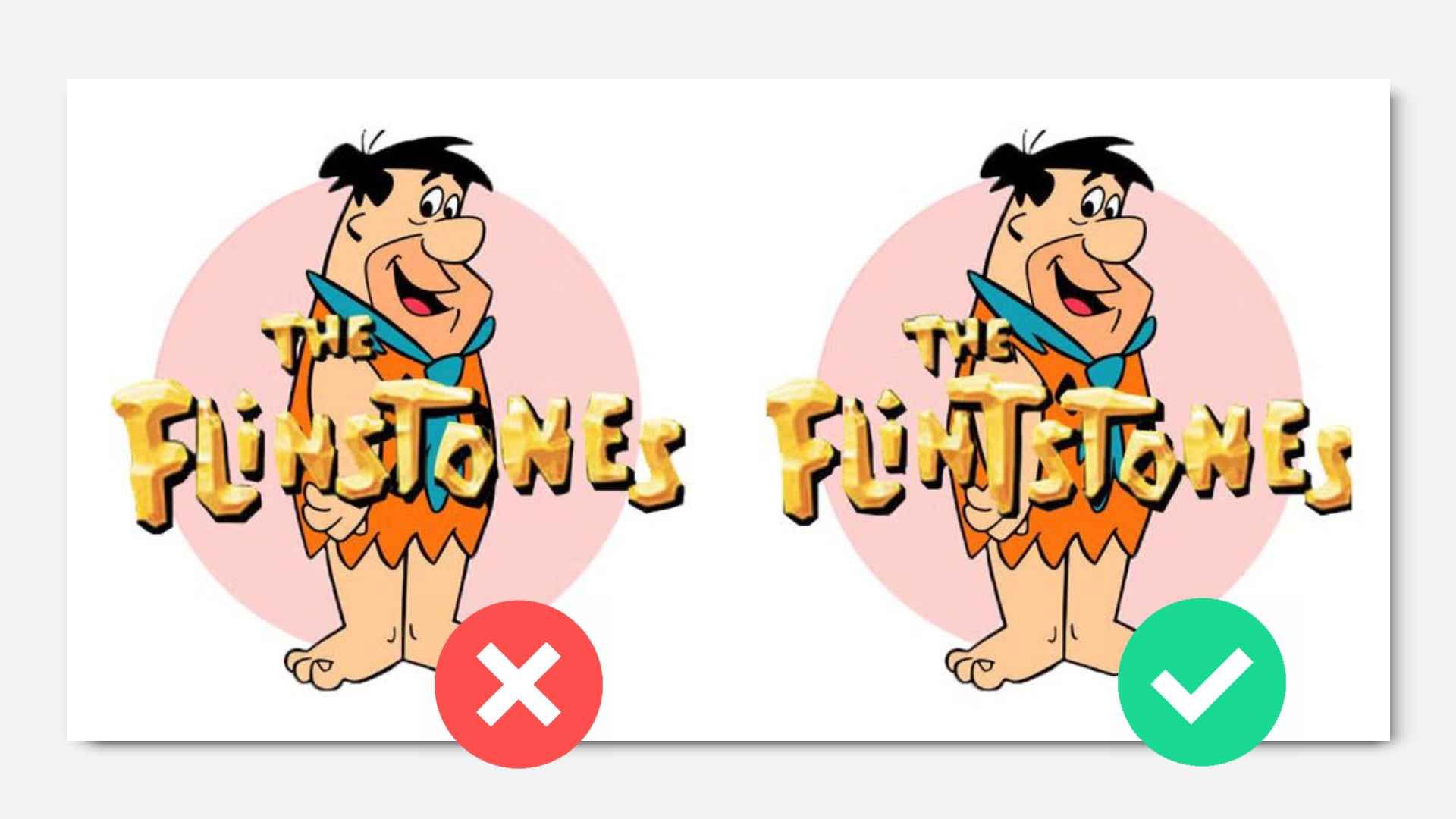 The Flinstones logo next to The Flintstones logo.