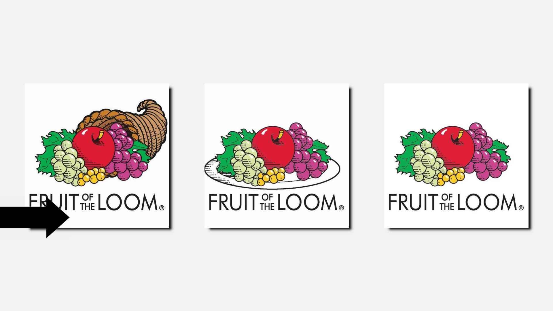 Various Fruit of the Loom logos