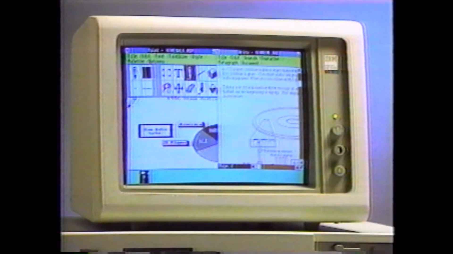 An IBM Personal Computer running Windows 1.0