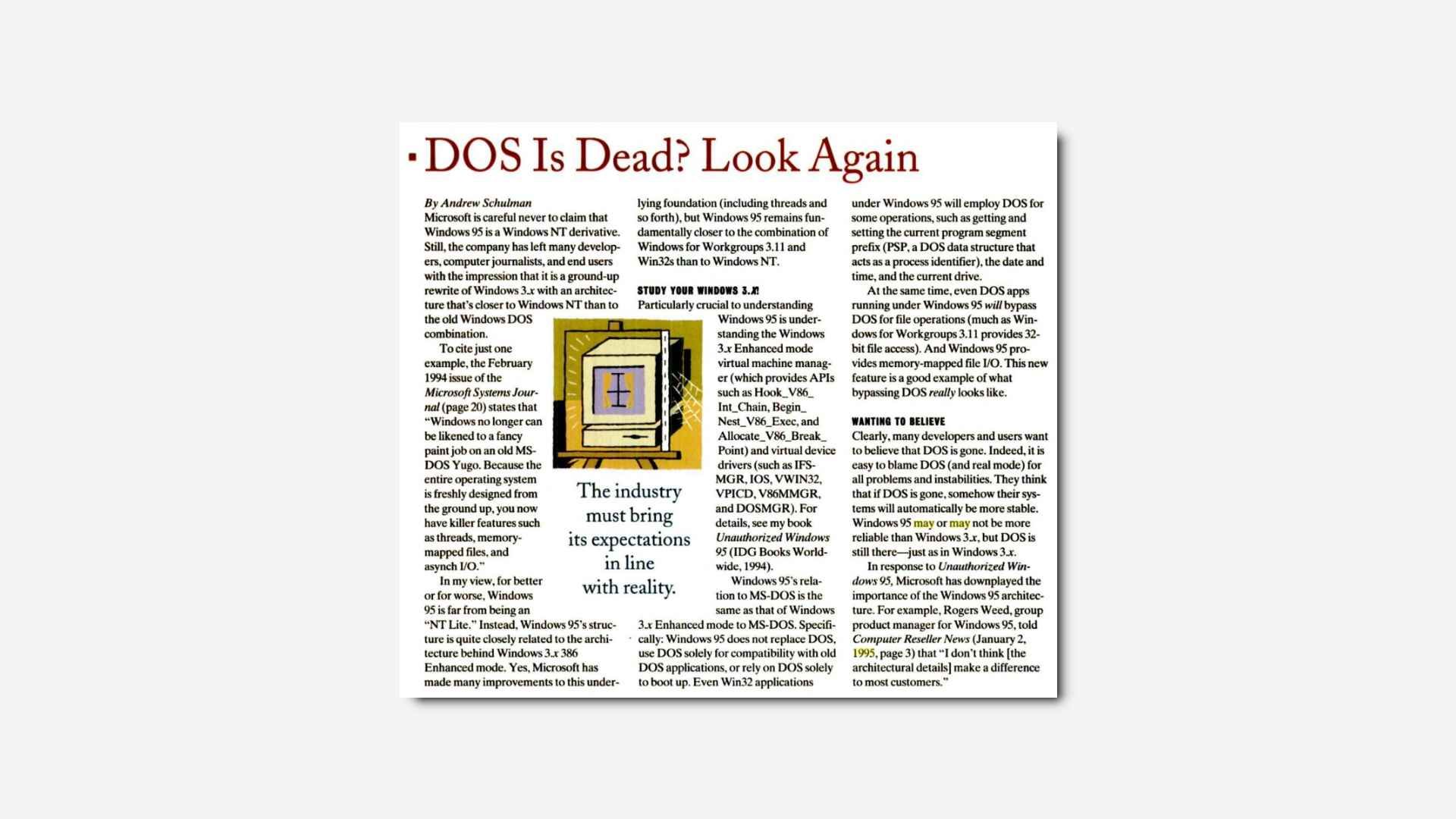 DOS Is Dead? Look again (article)