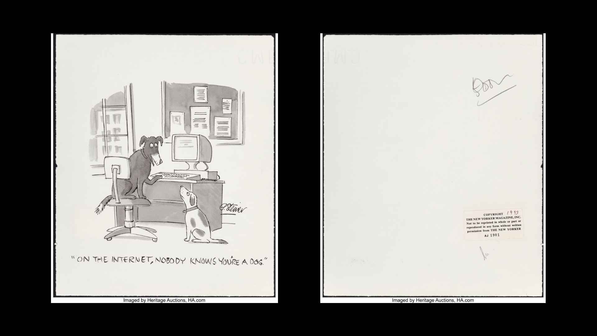 The original "On the Internet, Nobody knows you're a dog" cartoon