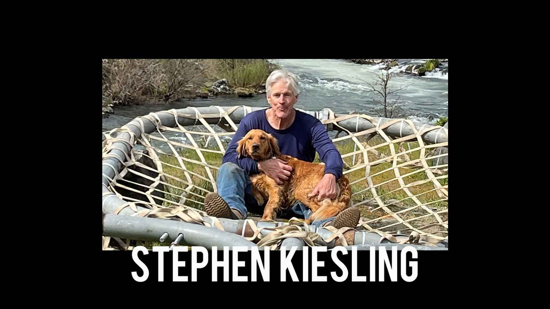 Stephen Kiesling, with his dog.