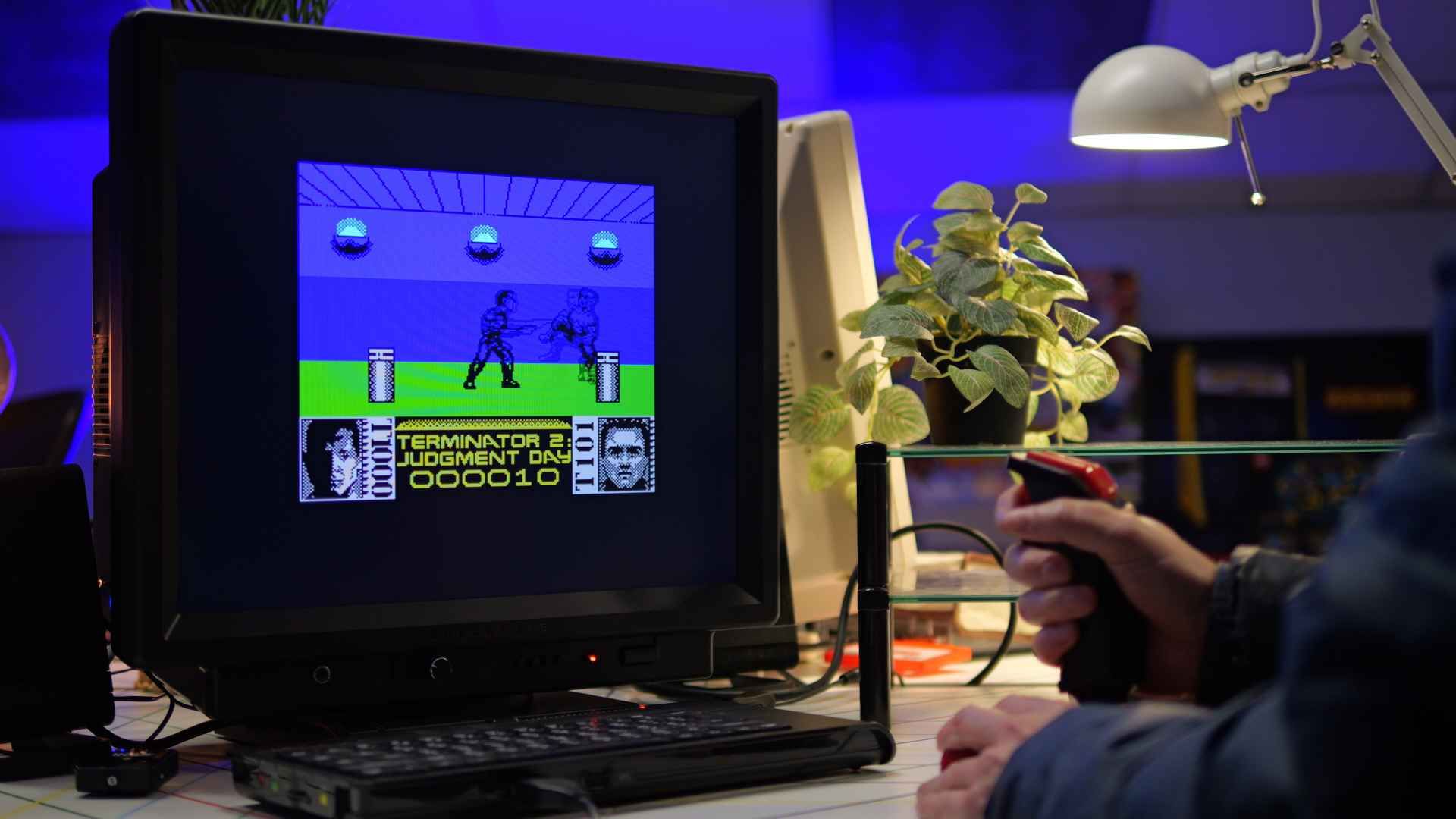 Fighting at the shopping mall on the ZX Spectrum game