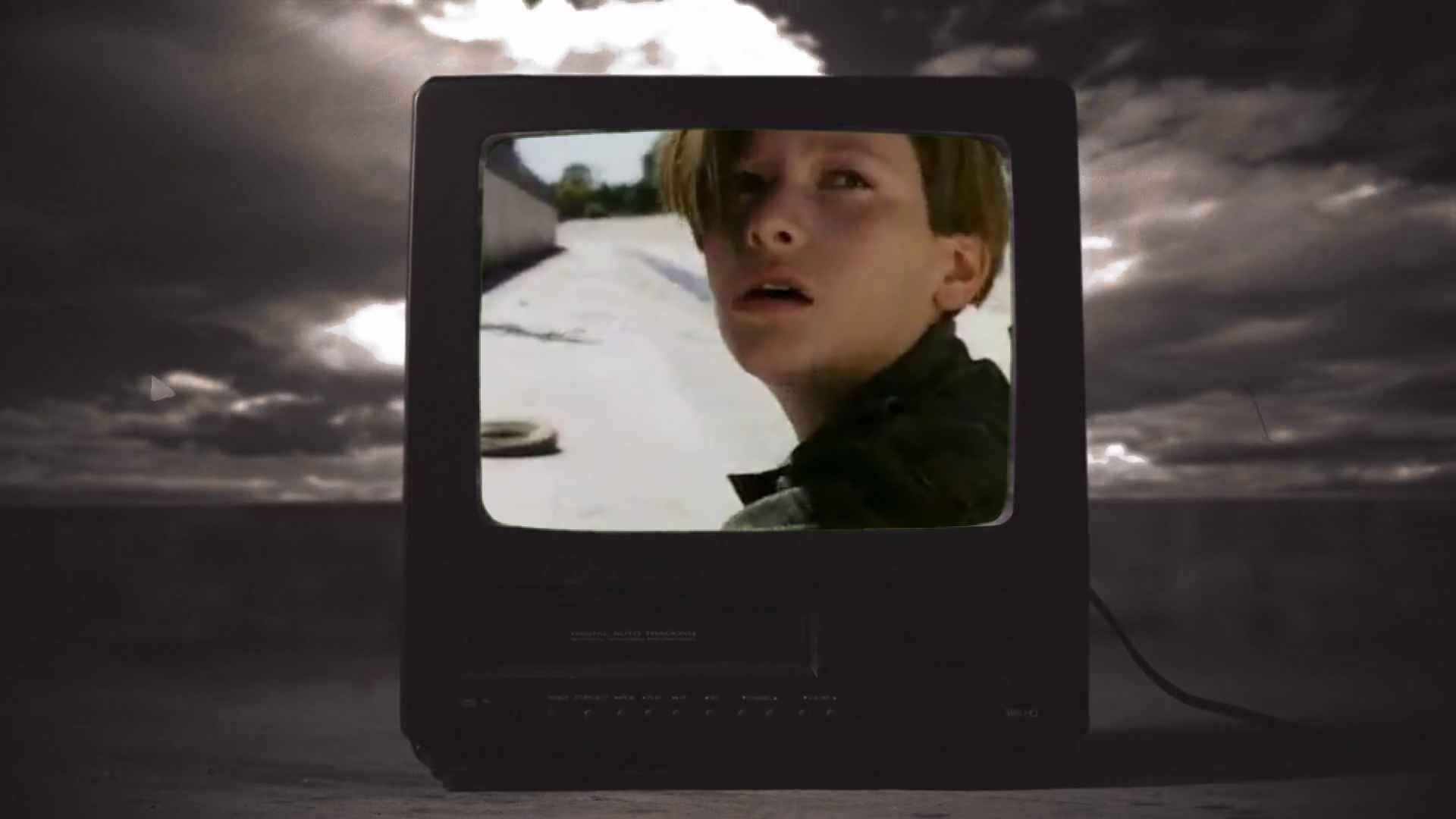 The Terminator 2 Trailer on an old 14" CRT screen