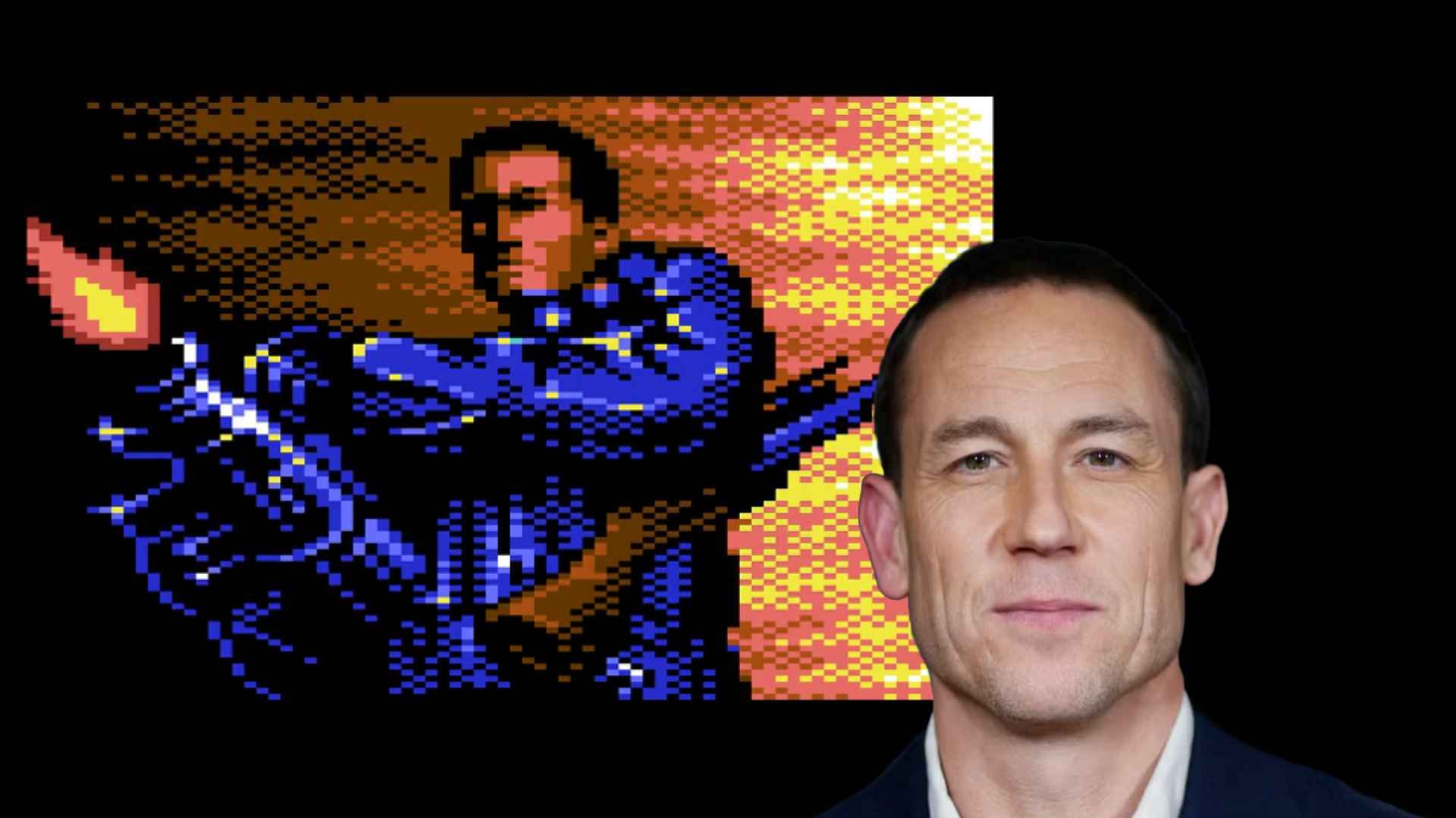 Arnie on the C64 looking like Tobias Menzies