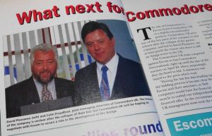 David Pleasance with Escom's Colin Proudfoot