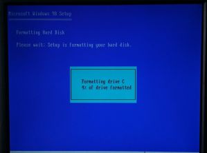 Formatting Windows 98