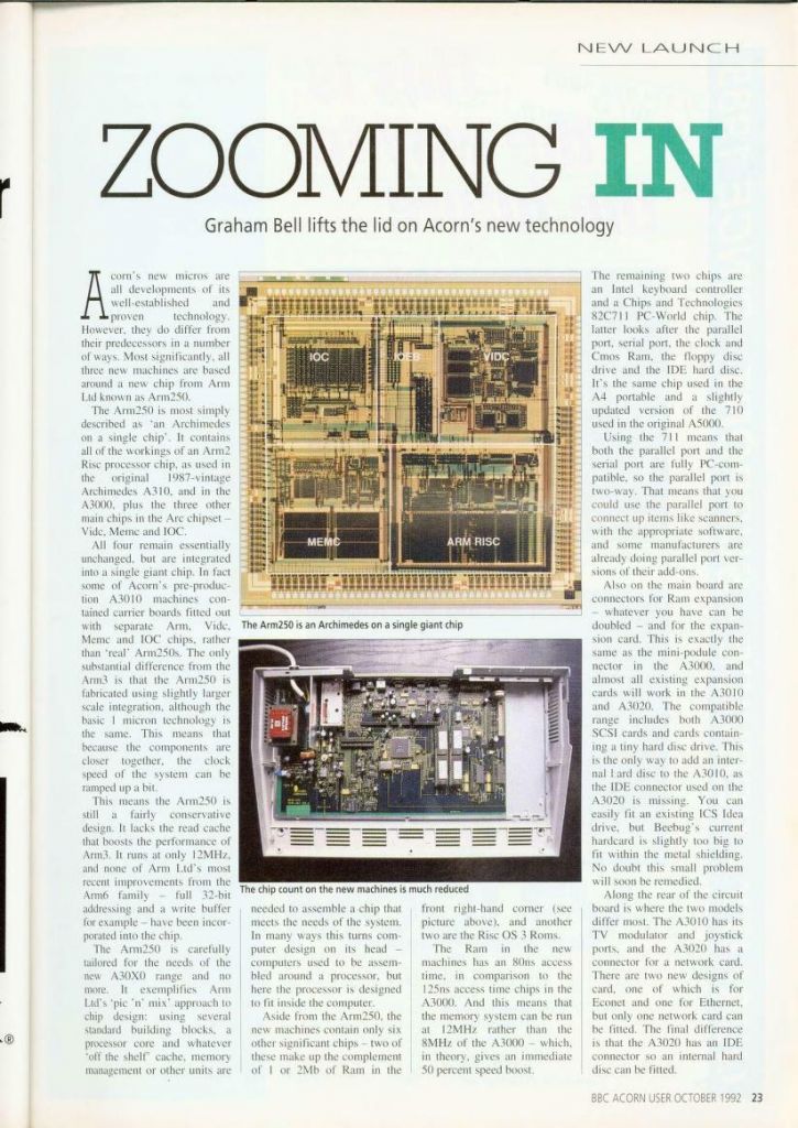 Acorn Archimedes ARM RISC article