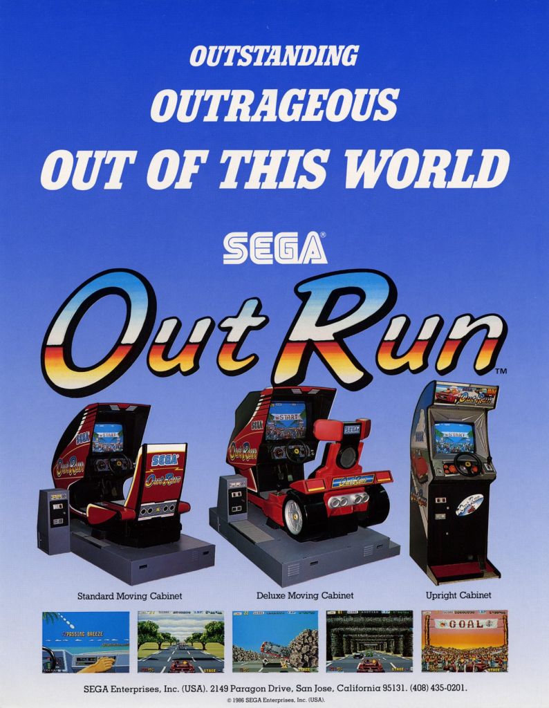 Outrun Arcade Cabinet Advert
