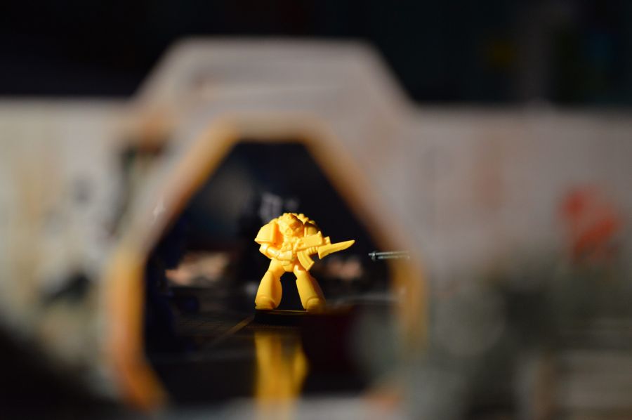 A Lone Imperial Fist with a Bolt Gun